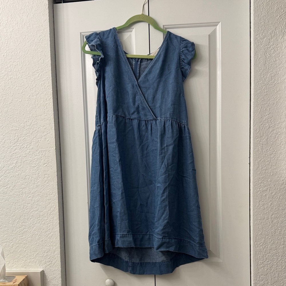 Loft soft Blue Denim Dress size 8